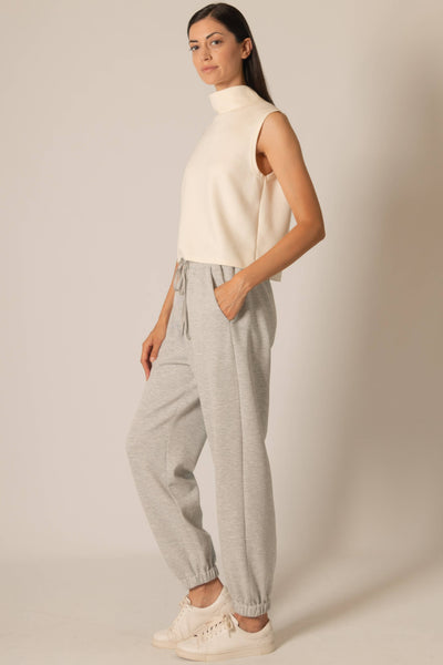 Butter Modal Joggers: Taupe / Large