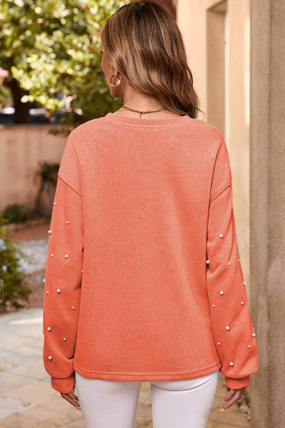 Drop Shoulder Round Neck Sweatshirt / L