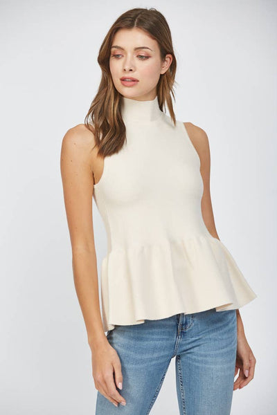 MOCK NECK SWEATER TANK / L