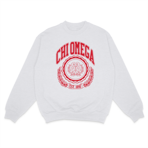 Ivy League Sorority Sweatshirt: SMALL / CHI OMEGA