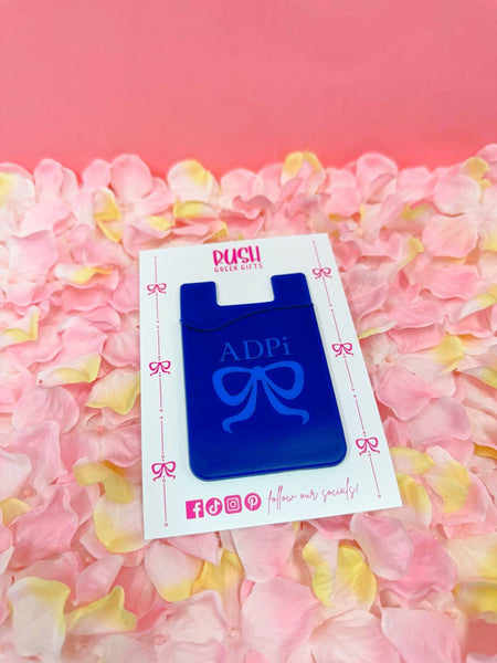 Silicone Phone Bow Wallet: Alpha Delta Pi