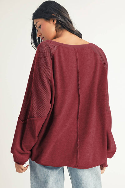 Seam Raglan Sweatshirt: Sail Blue / XL