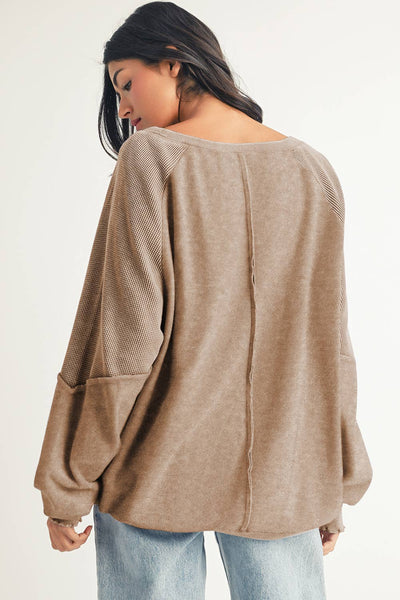 Seam Raglan Sweatshirt: Sail Blue / L