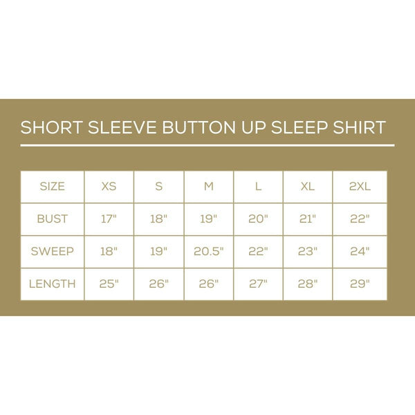 The Royal Standard - Heartstrings Short Sleeve Button Up Sleep Shirt   Light Pink/White   -Asst.: 2XLarge
