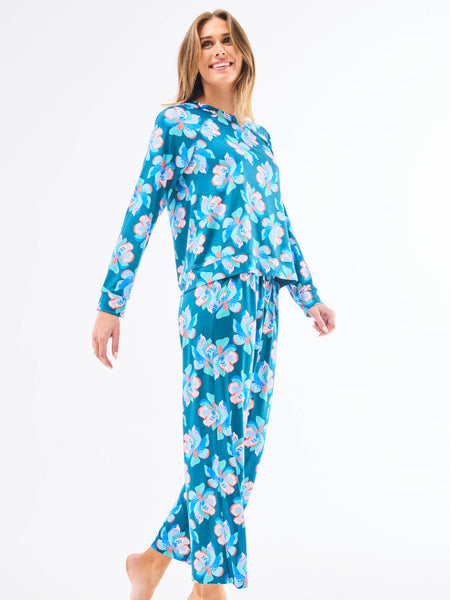 Mary Square - Women's Annie Pajama Pants Set | Center Stage Green: XL