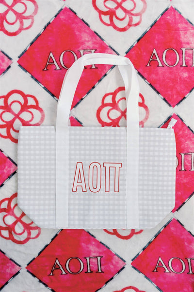 Gracefully Made Art - Alpha Omicron Pi Tote Bag, Sorority