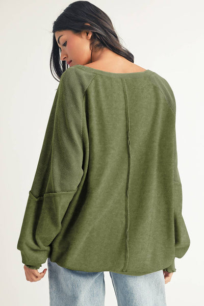 Seam Raglan Sweatshirt: Sail Blue / XL