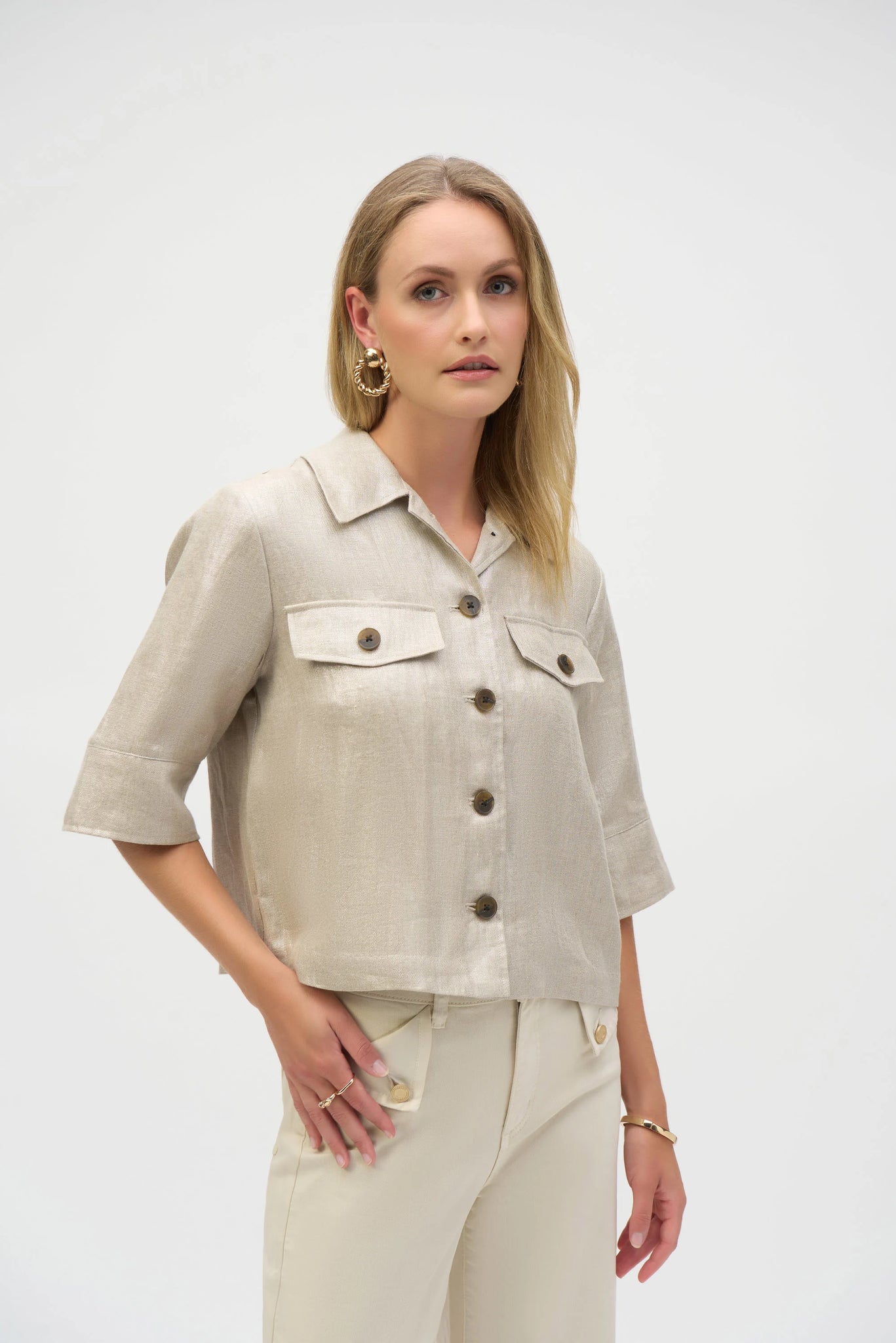 Short-Sleeve Boxy Jacket