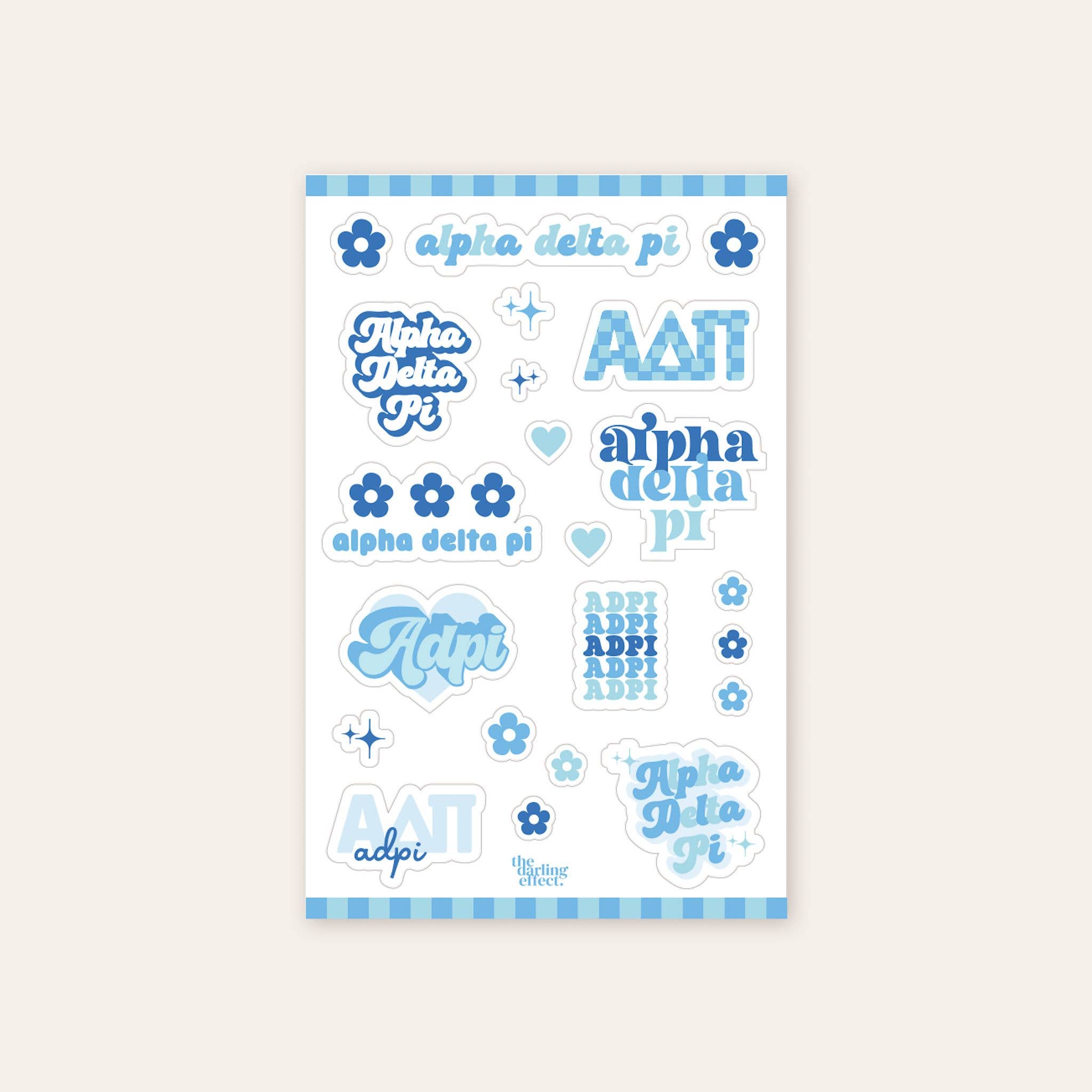 Sorority Sticker Sheet: Alpha Delta Pi