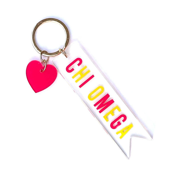 Sorority Acrylic Heart Keychain
