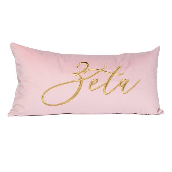 Sorority VINTAGE VEGAS Embroidered Lumbar Pillow
