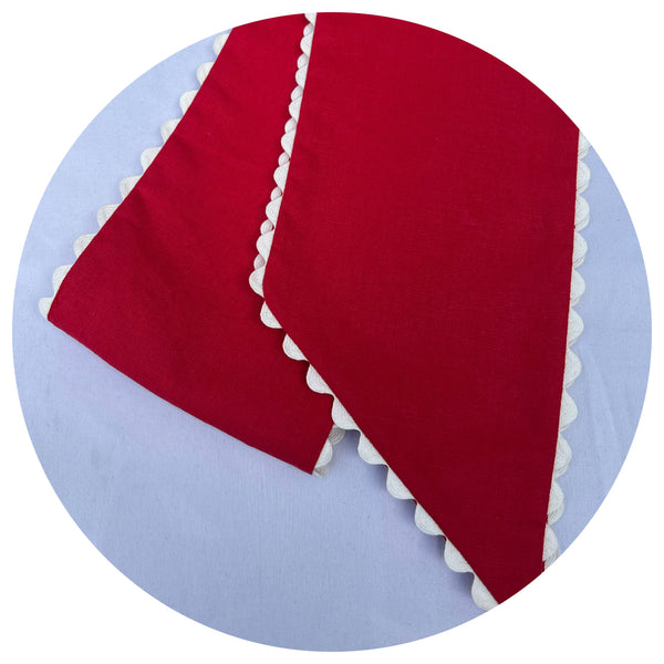 Custom Linen Sashes with Trim