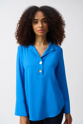 Eggshell Straight Top w/ Button Detail