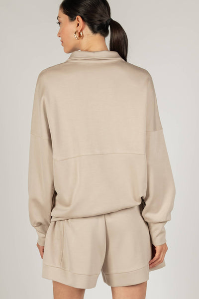 Butter Modal Zip Up Pullover/ Medium