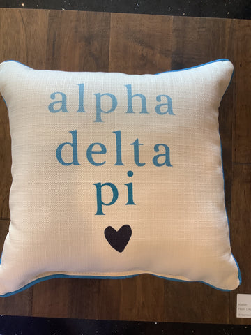 Sorority Pillow with Heart