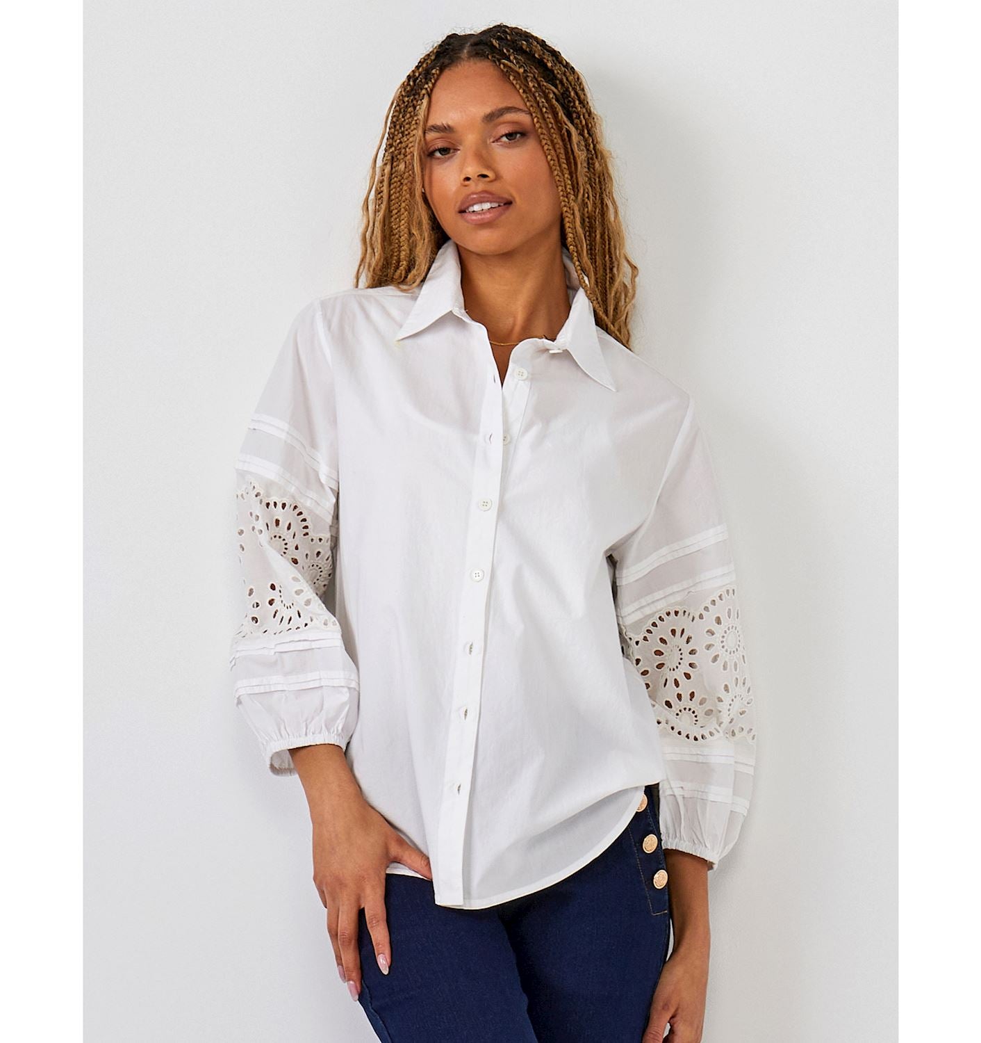 Embroidered Button-Up Shirt