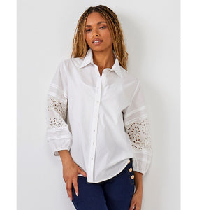 Embroidered Button-Up Shirt