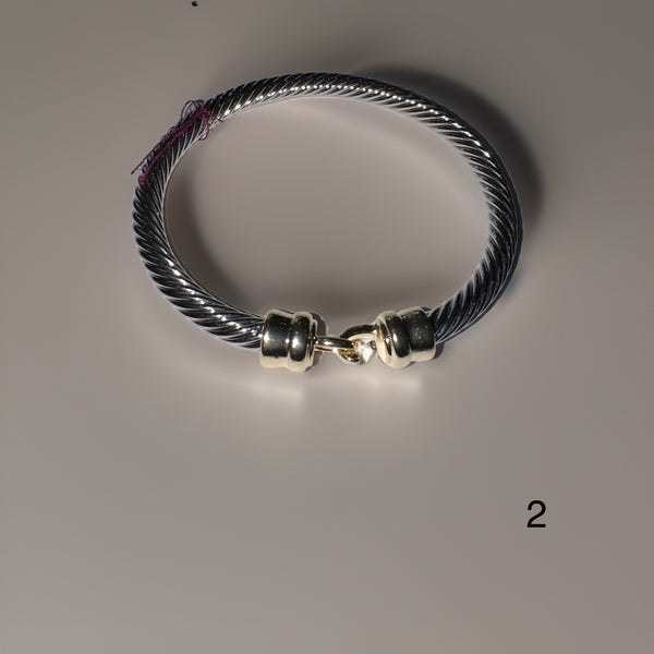 Designer Inspired wire cable bracelet