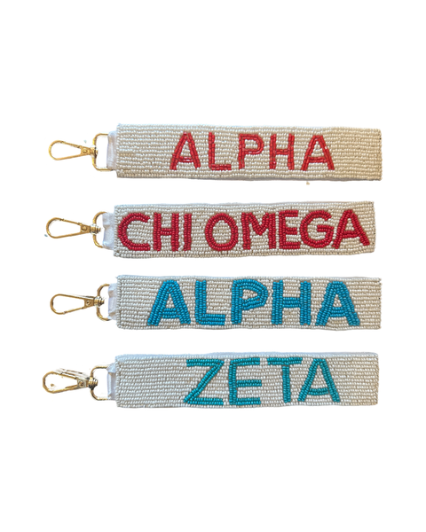 Sorority Beaded Wristlet Keychain