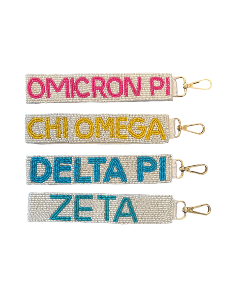 Sorority Beaded Wristlet Keychain