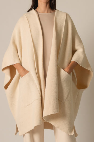 Hooded Cape Cardigan