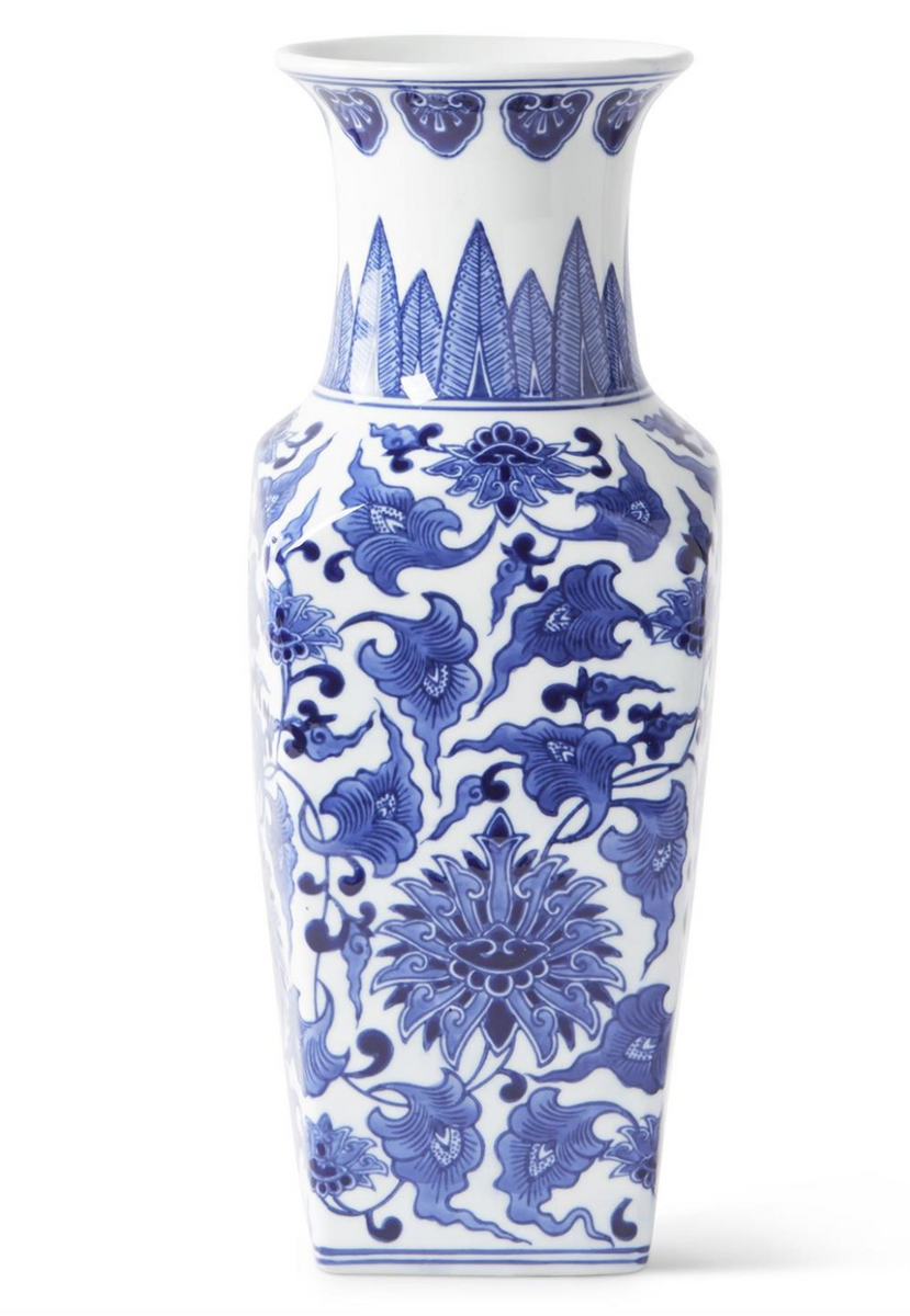 Chinoisserie Square Vase