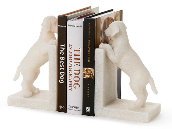 Playful Dog Bookends Set
