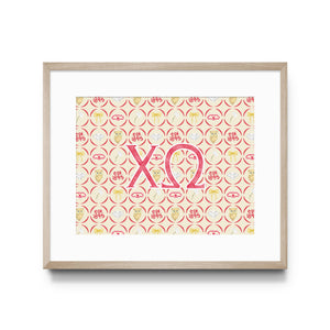 Gracefully Made Art - Chi Omega Art Print, Sorority: 8x10