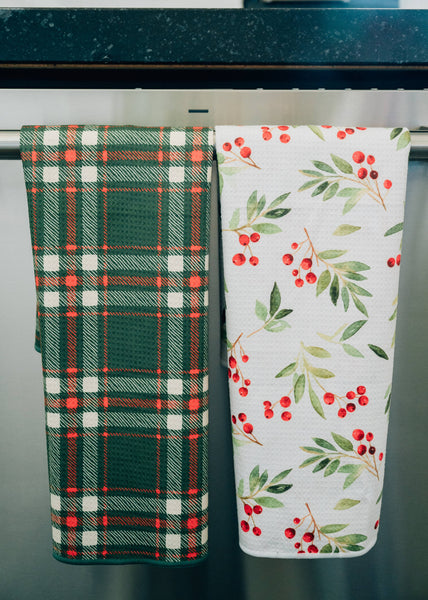 Holly: Double-Sided Hand Towel: White / 17x27 in / Hand Towel