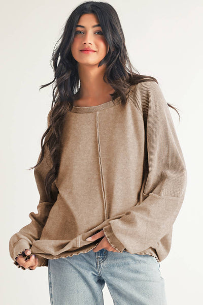 Seam Raglan Sweatshirt: Sail Blue / S