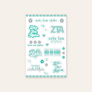 Sorority Sticker Sheet: Zeta Tau Alpha