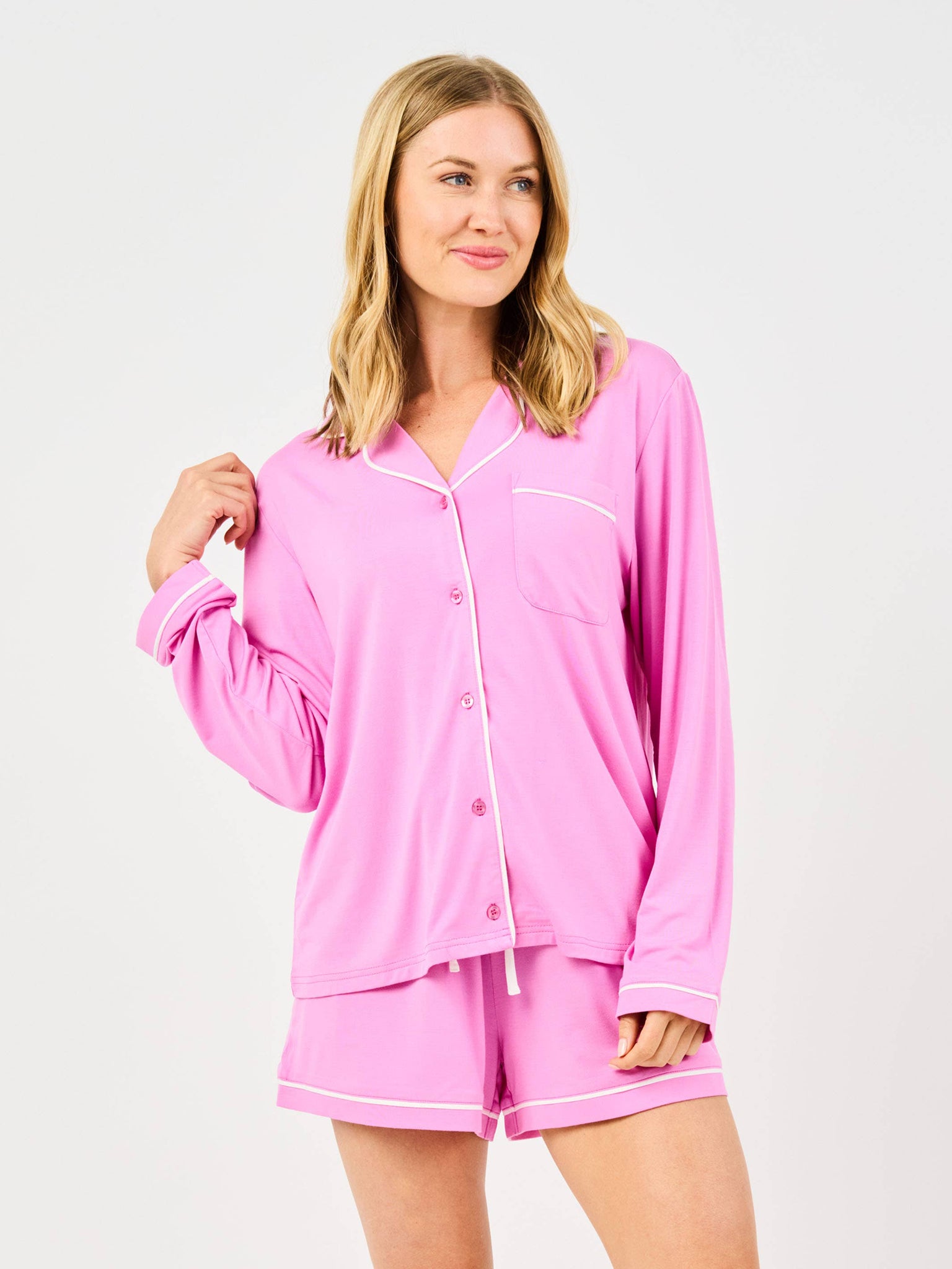 Mary Square - Women's Charlotte Pajama Top | Orchid: XL