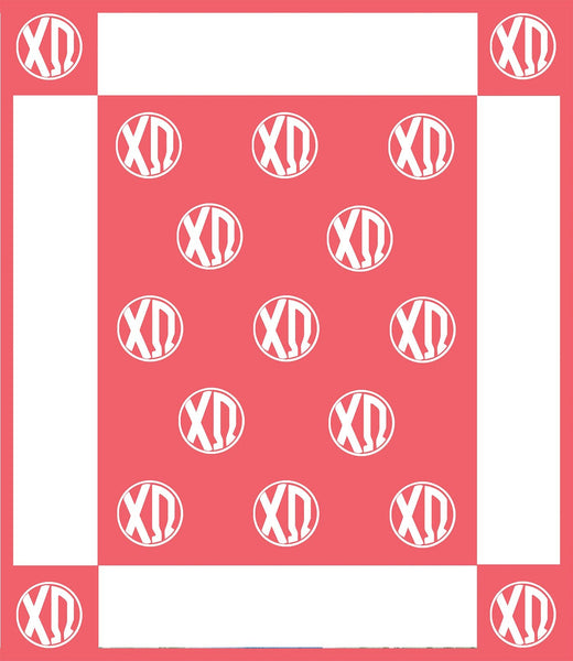Sorority Circle Monogram Blanket