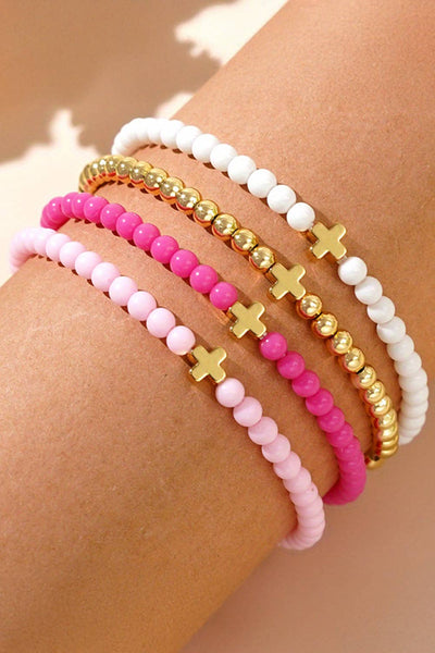 Elastic Bracelet Set: Gold