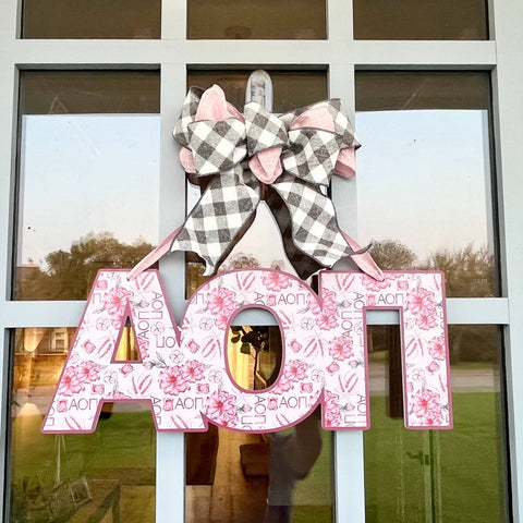 - Alpha Omicron Pi- Door Hanger: