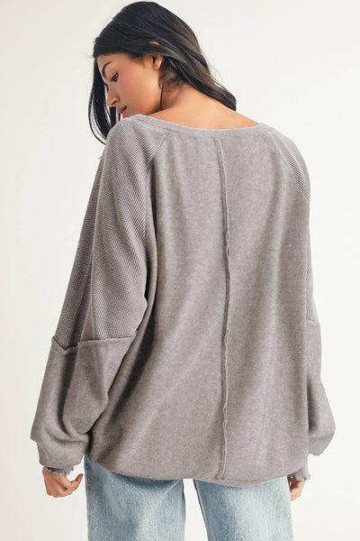Seam Raglan Sweatshirt: Sail Blue / XL