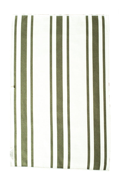 Crate: Reversible Hand Towel: White/Olive / 19x29 in / Hand Towel