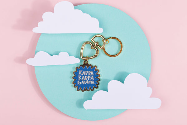 Swag - Sorority Travel Enamel Keychain: Alpha Omicron Pi