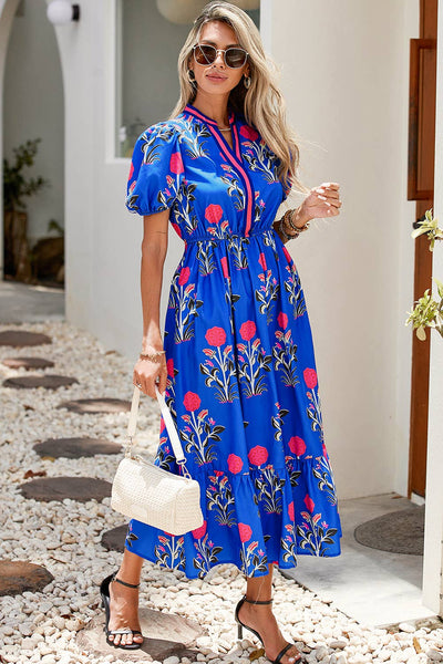 Faith - Floral High Waist Maxi Dress: private label
