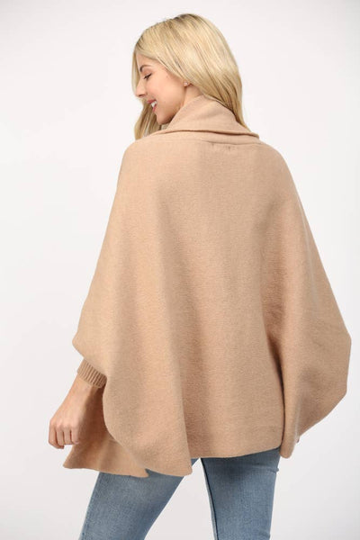 FATE - SHAWL COLLAR OPEN CARDIGAN-LARGE