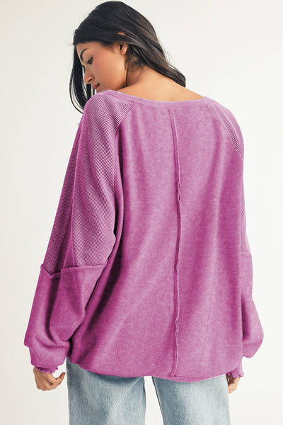 Seam Raglan Sweatshirt: Sail Blue / XL