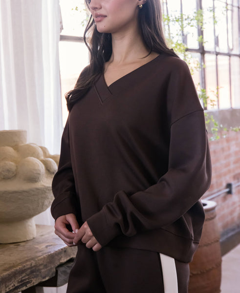 Butter Modal V-Neck Pullover Top/ Extra Small
