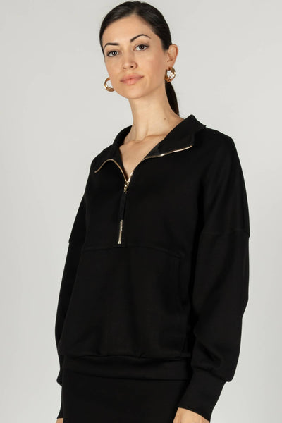 Butter Modal Zip Up Pullover/ Medium