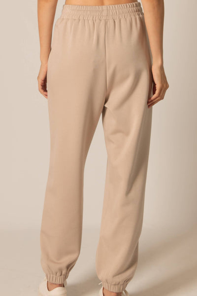 Butter Modal Joggers: Taupe / Small