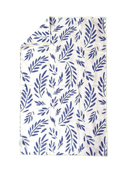 Crae.Home - Wisteria: Double-Sided Hand Towel: Cream/Blue / 17x27 in / Hand Towel