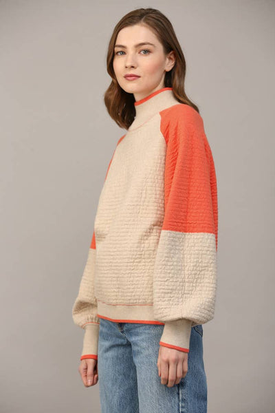 FATE - KNIT COLORBLOCK SWEATER -SMALL