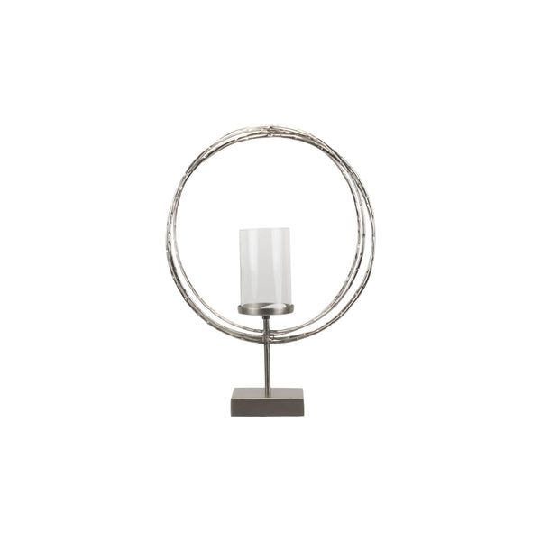 Foreside Home & Garden - SALE - Hammered Ring Pillar Holder Small