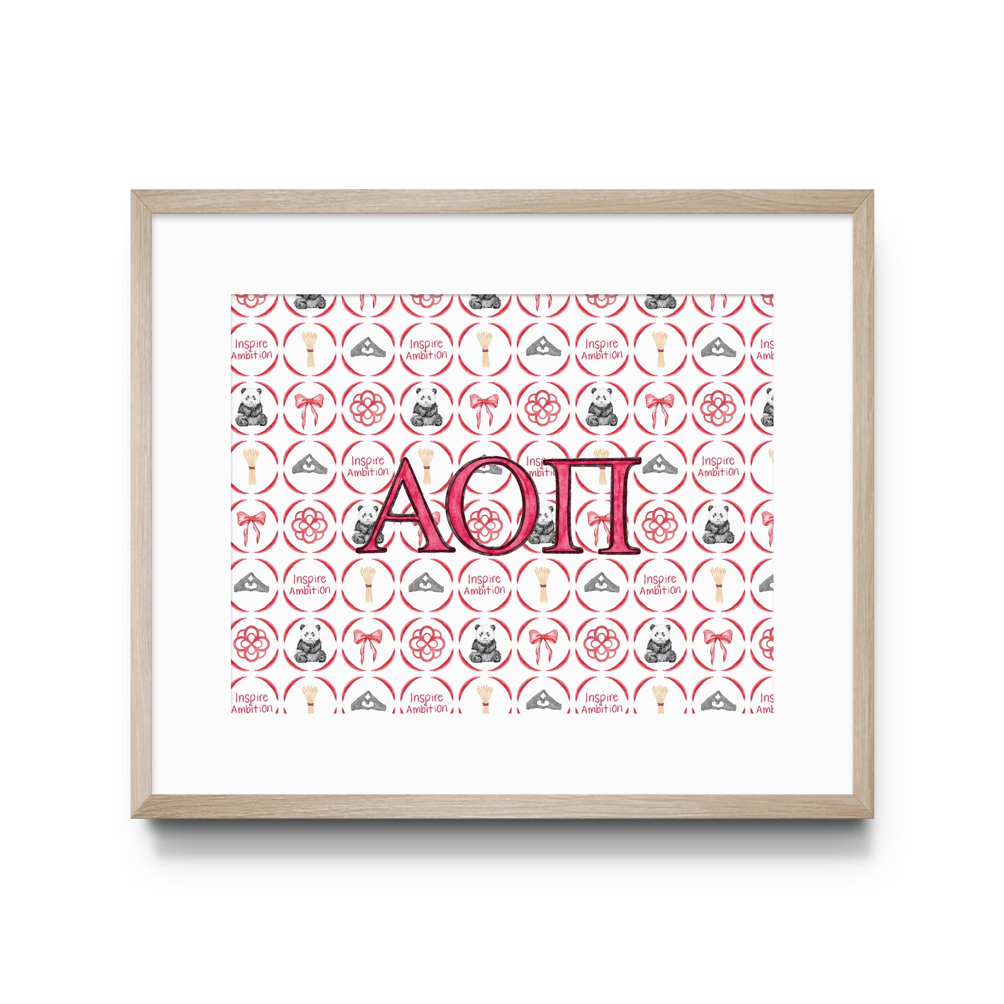 Gracefully Made Art - Alpha Omicron Pi Art Print, Sorority : 8x10