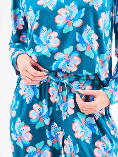 Mary Square - Women's Annie Pajama Pants Set | Center Stage Green: XL