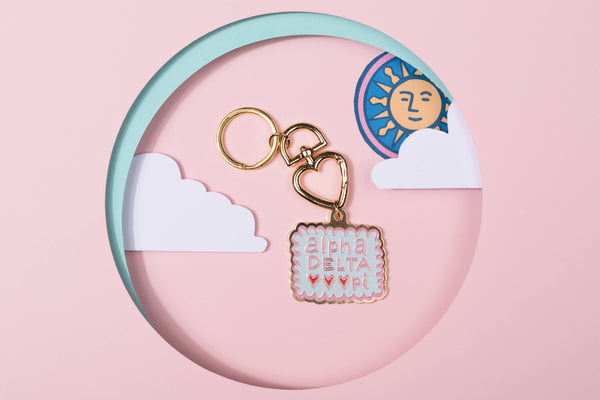 Swag - Sorority Travel Enamel Keychain: Alpha Omicron Pi